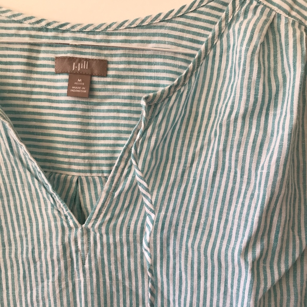 Blue and White Striped Shirt